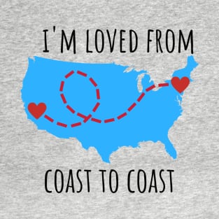 West Coast to East Coast Bicoastal Gift T-Shirt